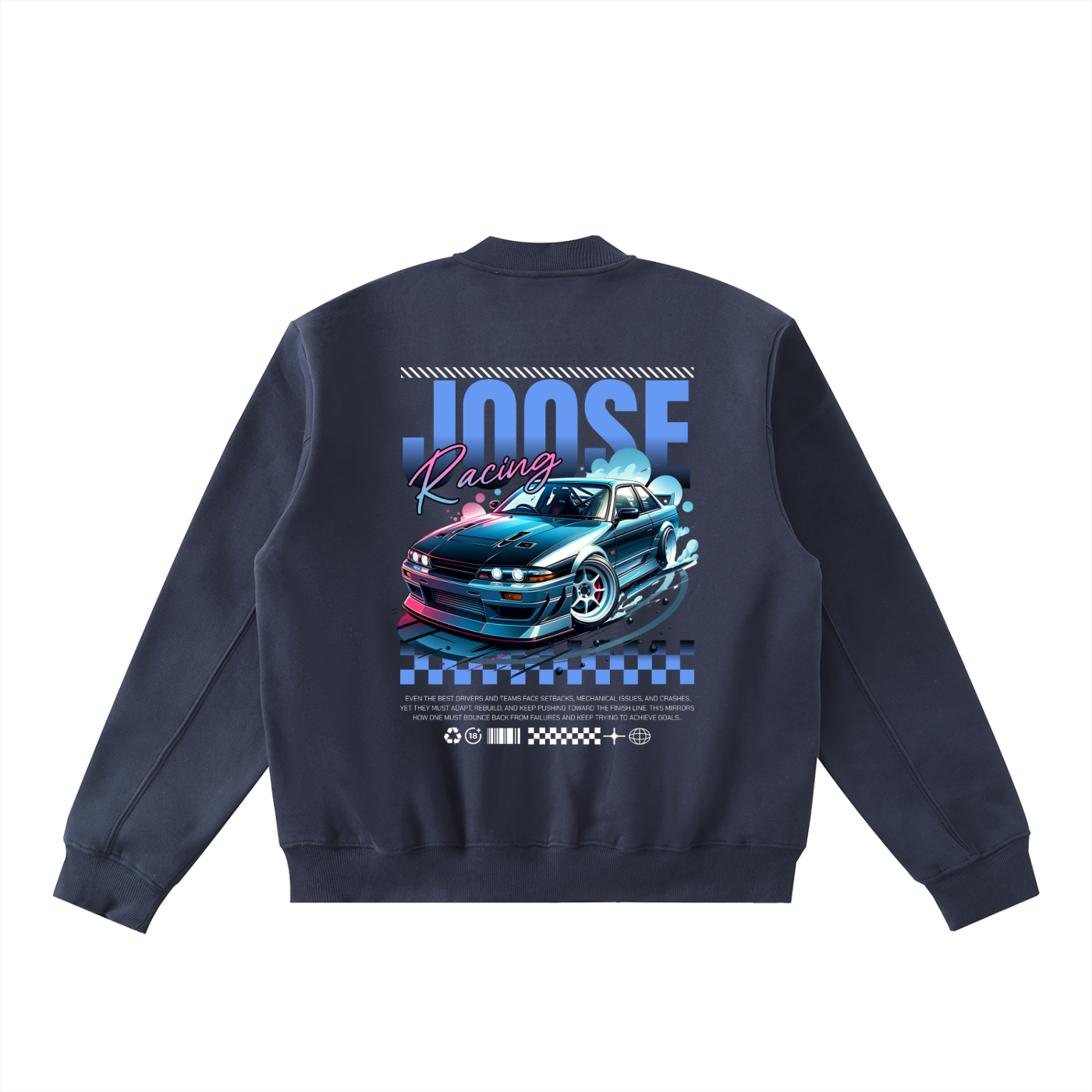 Essential Zip-Up Fleeced Varsity Jacket