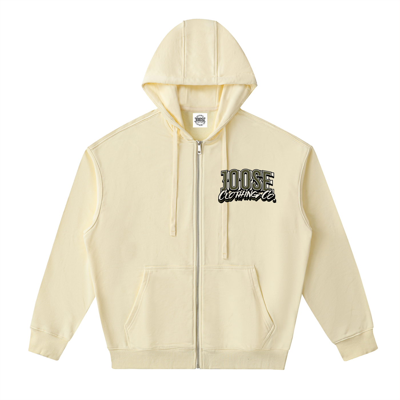 Drop-Shoulder Zip Up Hoodie