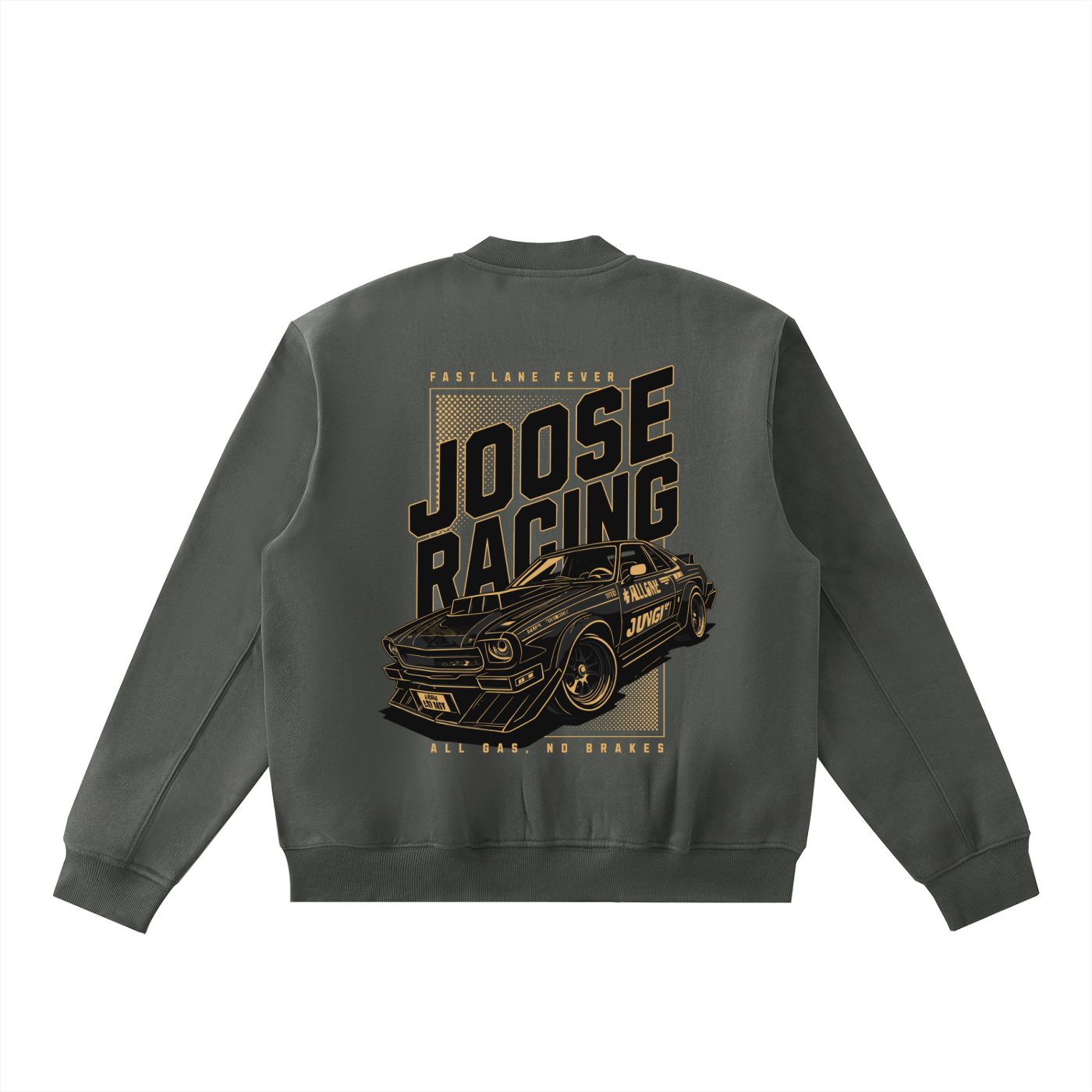 Essential Zip-Up Fleeced Varsity Jacket