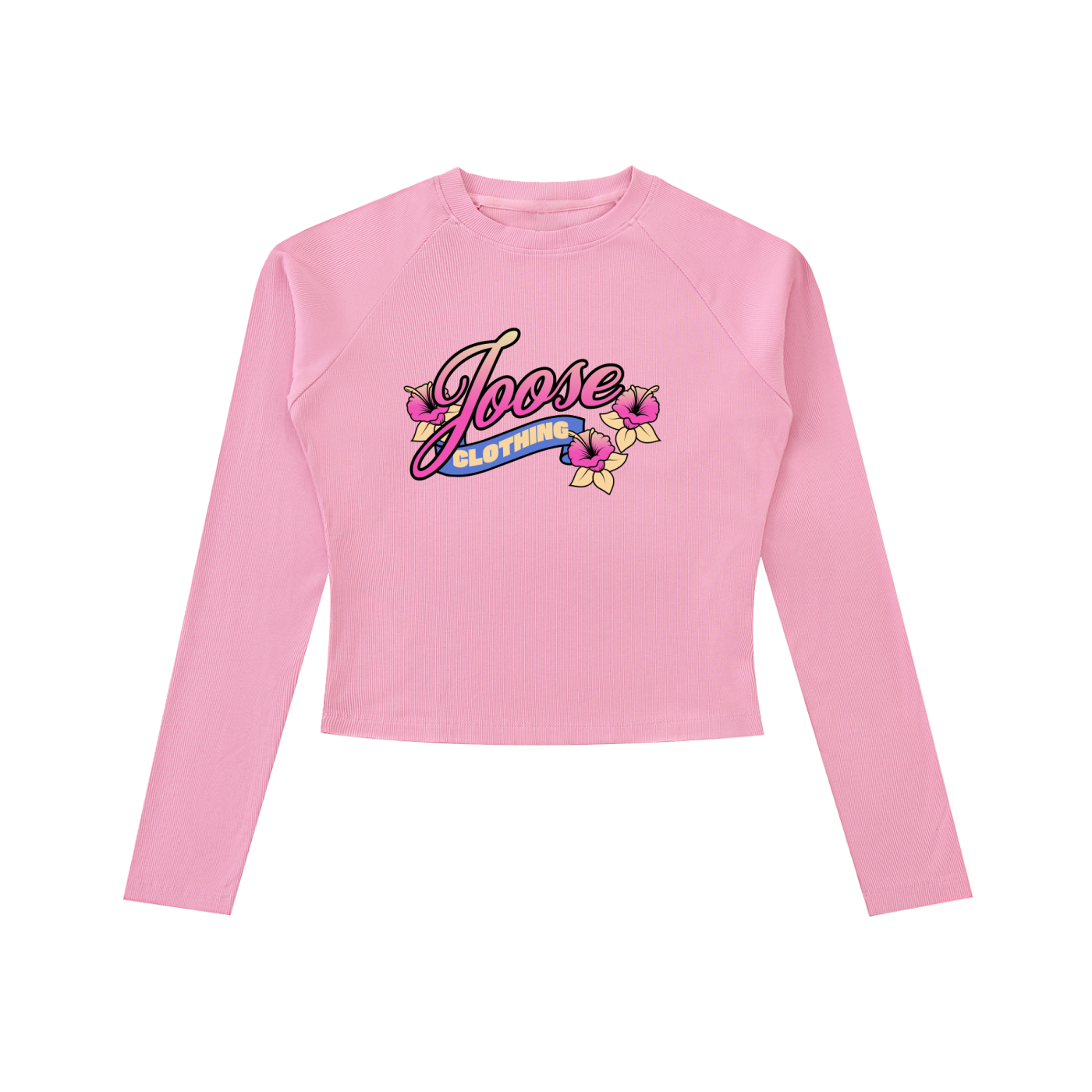 Dyed Washed Raglan Long Sleeve Slim T-Shirt