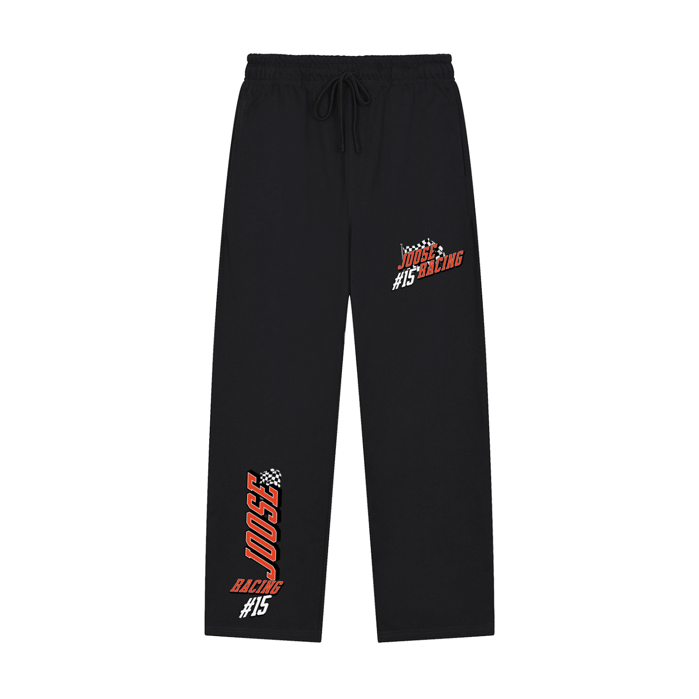 Solid Color Straight-Leg Sweatpants