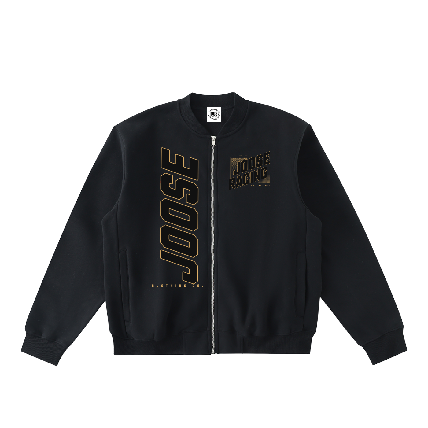 Essential Zip-Up Fleeced Varsity Jacket